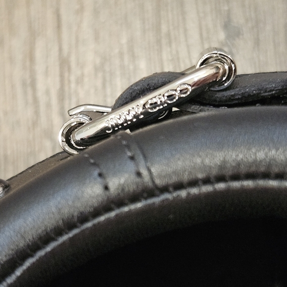 NWOT 🔴 Jimmy Choo Black Studded Leather Roman Sneakers - Size 39 1/2 - Picture 9 of 14